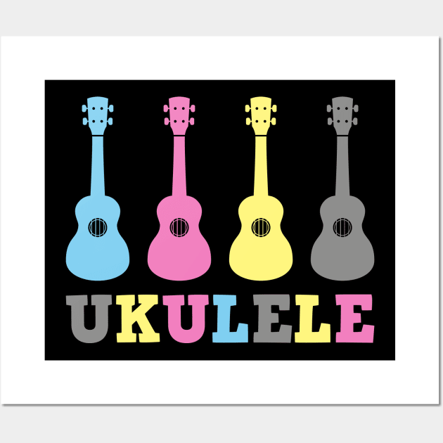 Play Ukulele - Be Happy Wall Art by schlag.art